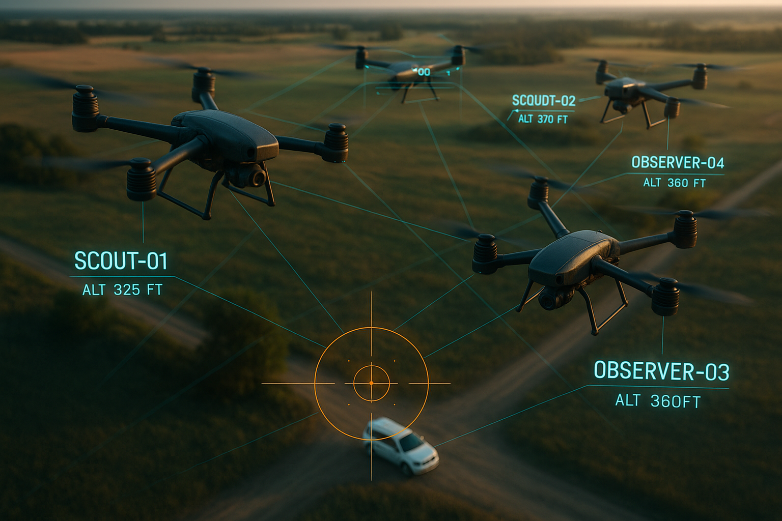 Multi-drone coordination and role assignment